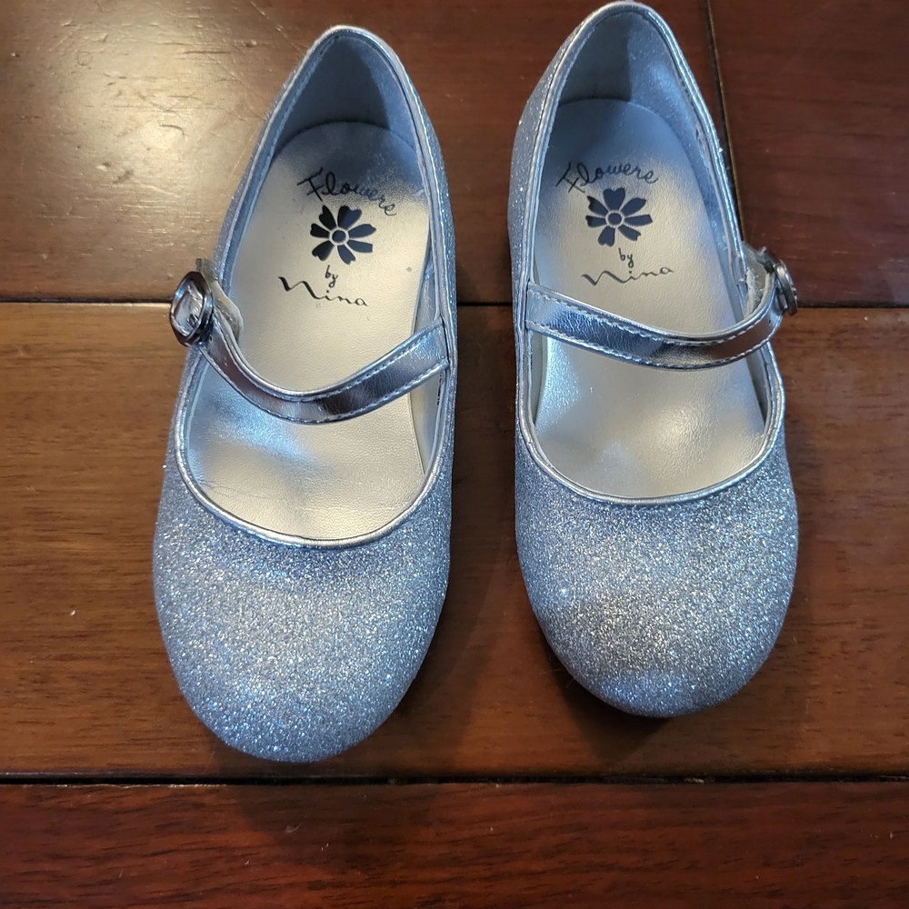 Silver Glitter Kids Shoes